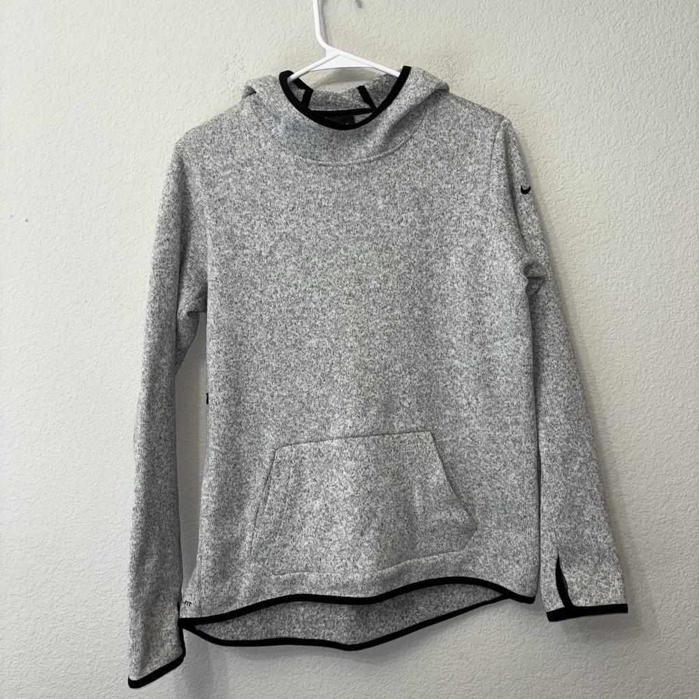 Nike Therma-FIT Pullover Hoodie Women's Size L Large Gray Athletic Sweatshirt